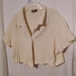 Crop sweater jacket
